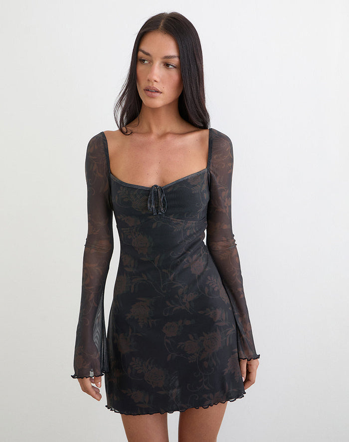 Image of Modena Long Sleeve Dress in Dynamic Rose