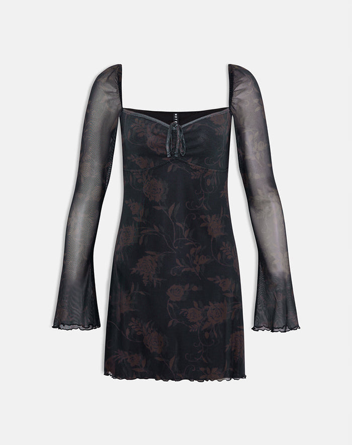Image of Modena Long Sleeve Dress in Dynamic Rose