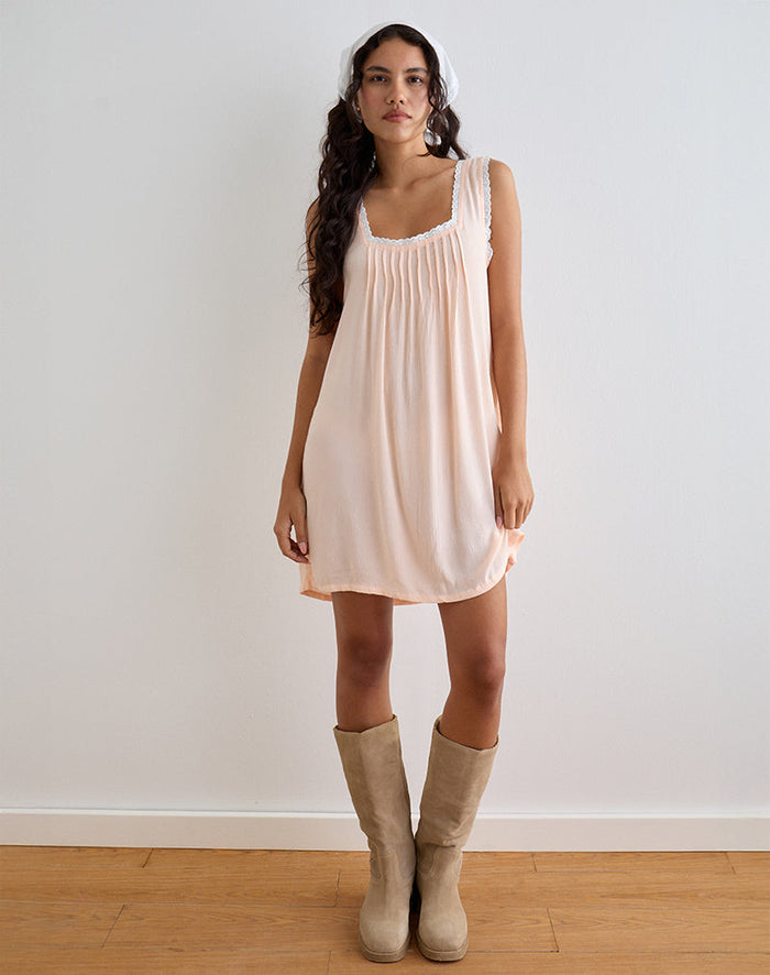 Image of Musta Sleeveless Mini Dress in Scallop Shell