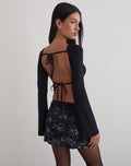 Image of Muzan Long Sleeve Top in Jersey Black