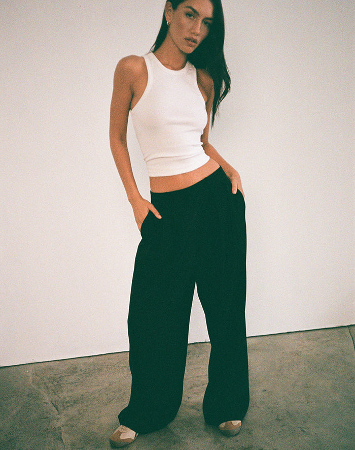 Image of Nala Pleated Trouser in Tailoring Black