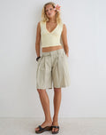 Image of Niso Utility Short in Cotton Twill Latte