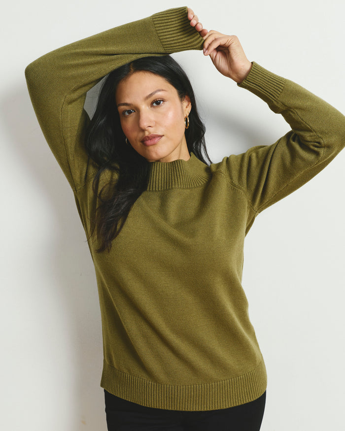Noomi Cold Shoulder Sweater - Capulet Olive | Plus Size & Straight Size Women's Fashion | Universal Standard