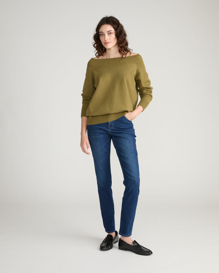 Noomi Cold Shoulder Sweater - Capulet Olive | Plus Size & Straight Size Women's Fashion | Universal Standard