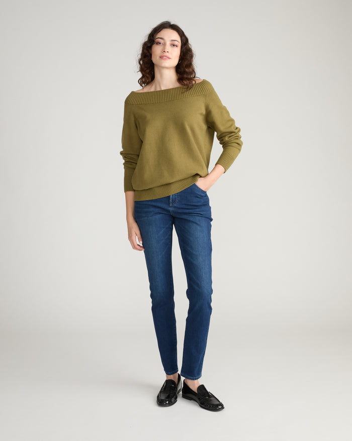 Noomi Cold Shoulder Sweater - Capulet Olive | Plus Size & Straight Size Women's Fashion | Universal Standard