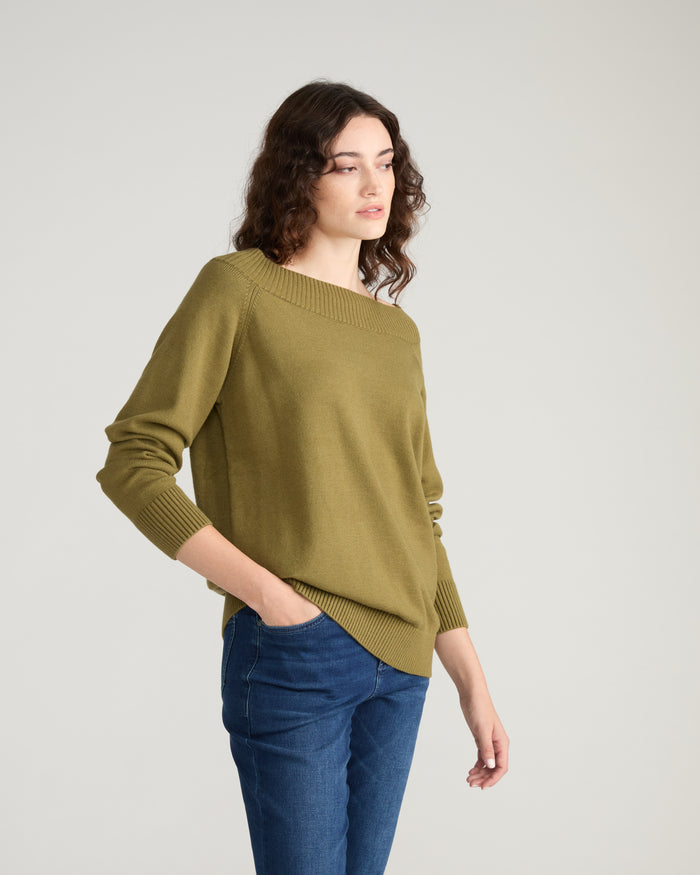 Noomi Cold Shoulder Sweater - Capulet Olive | Plus Size & Straight Size Women's Fashion | Universal Standard