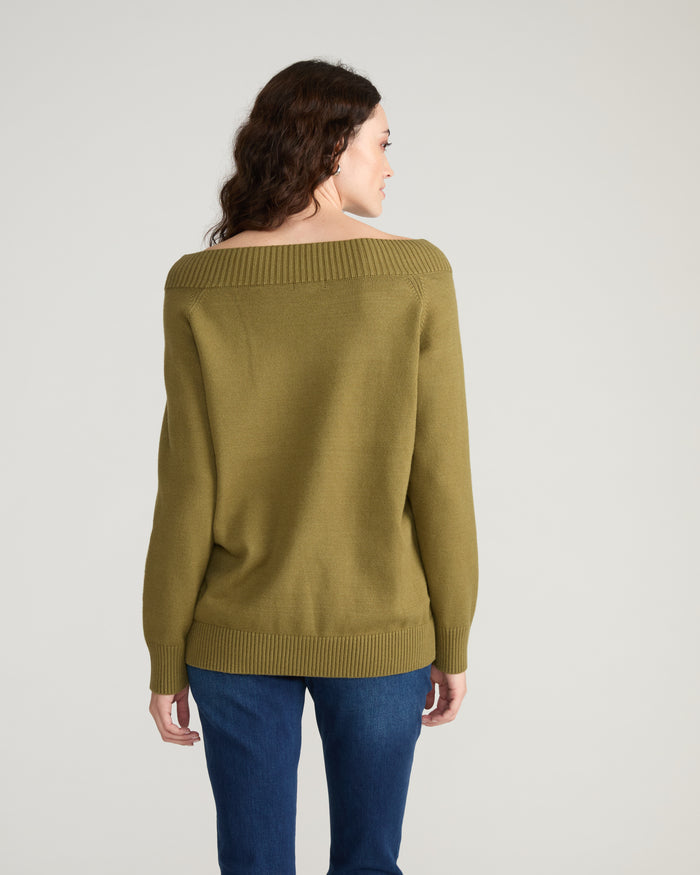 Noomi Cold Shoulder Sweater - Capulet Olive | Plus Size & Straight Size Women's Fashion | Universal Standard