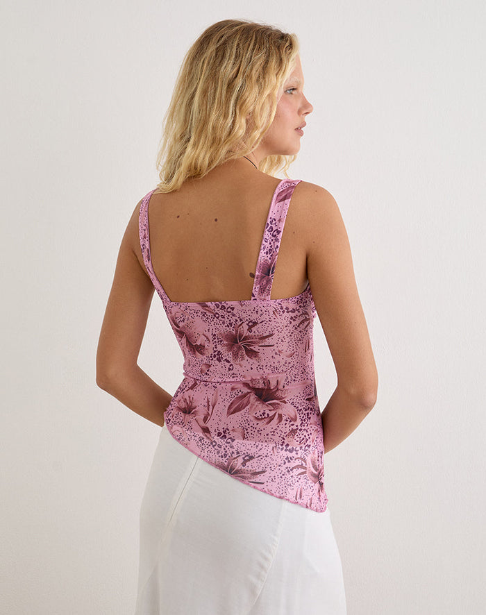 Image of Noya Top in Mesh Animal Lily Mauve