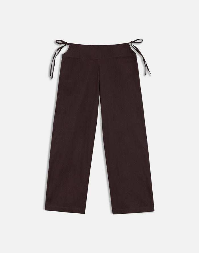 Image of Olesy Trouser in Linen Deep Mahogany
