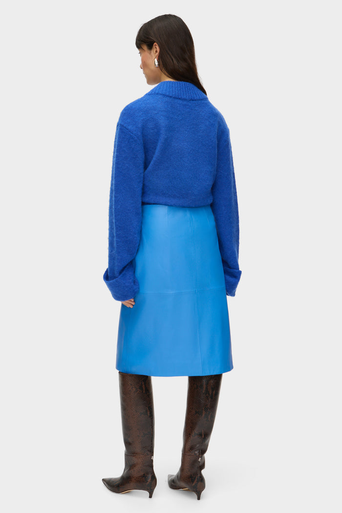 Olwen Leather Midi Skirt