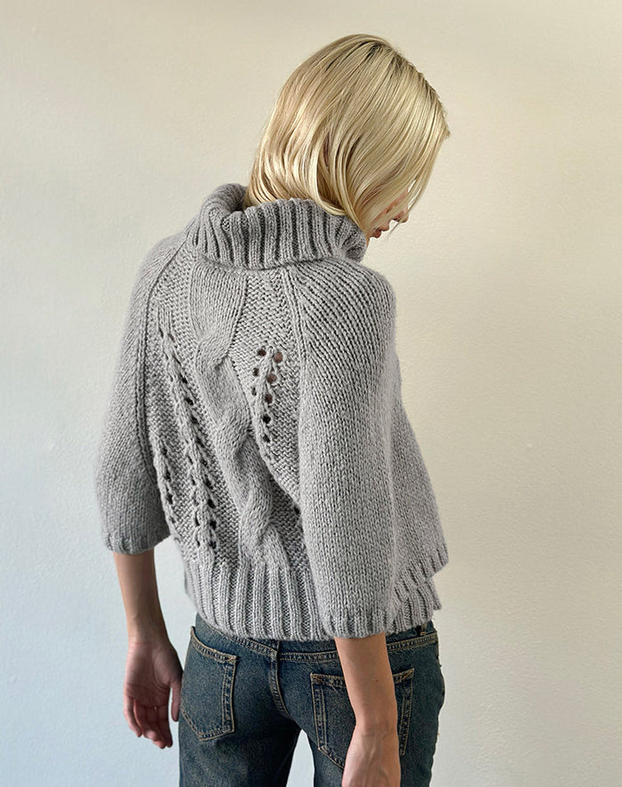 Image of Oswin Jumper in Cable Knit Light Grey
