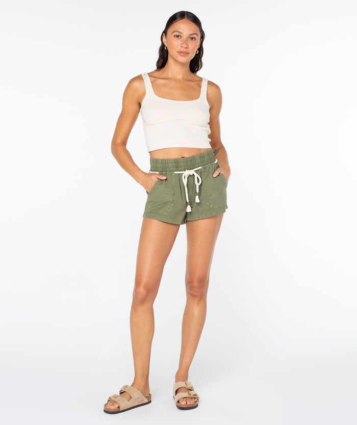 Paddle On Short - Four Leaf Clover Solid - Roxy