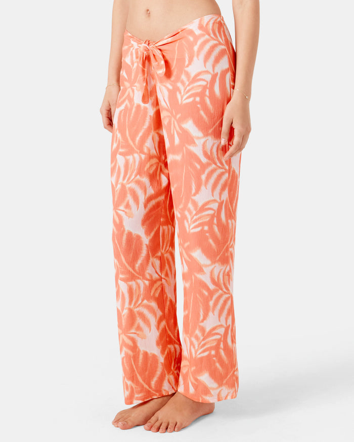 Palm Haze Tie Front Cover Up Pant - Roxy