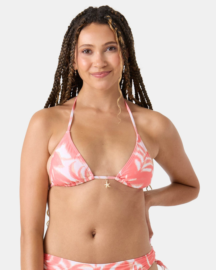 Palm Haze Tiki Triangle Bikini Top - Roxy