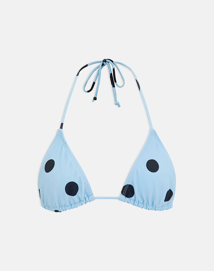 Image of Pami Bikini Top in Polka Space Blue and Black