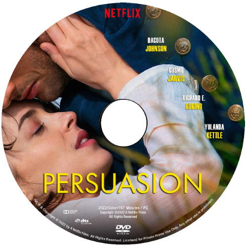 PERSUASION DVD MOVIE 2022 - Dakota Johnson