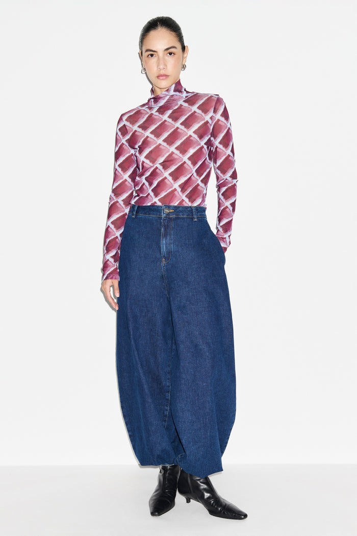 Phoenix High Neck Mesh Top