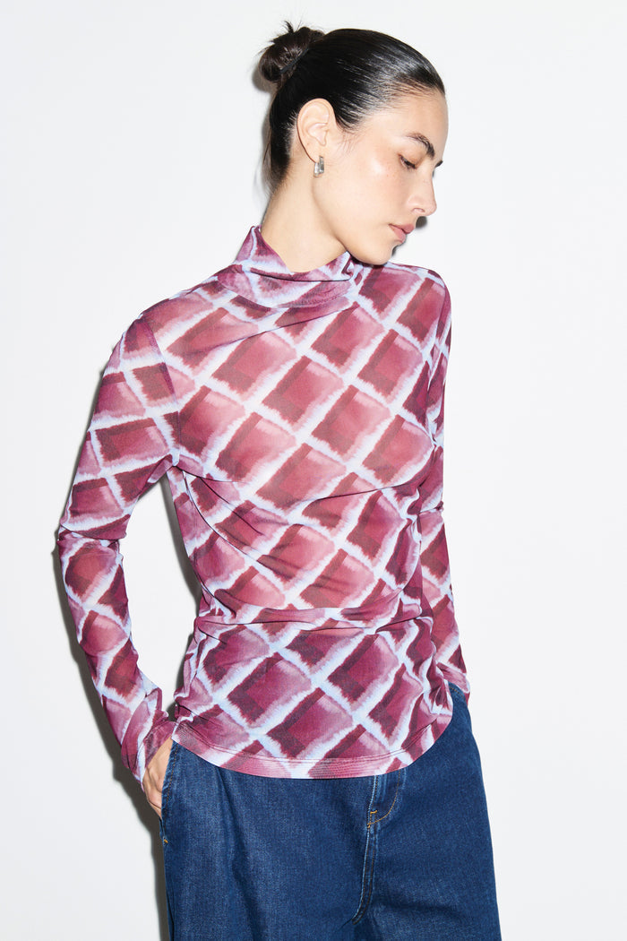 Phoenix High Neck Mesh Top