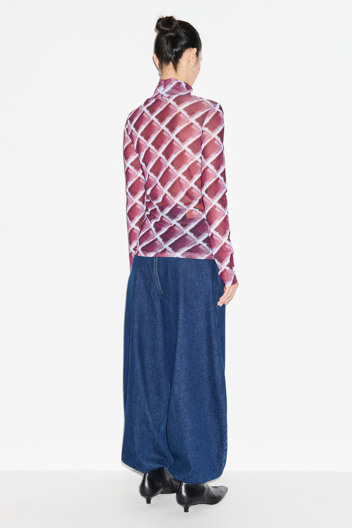 Phoenix High Neck Mesh Top