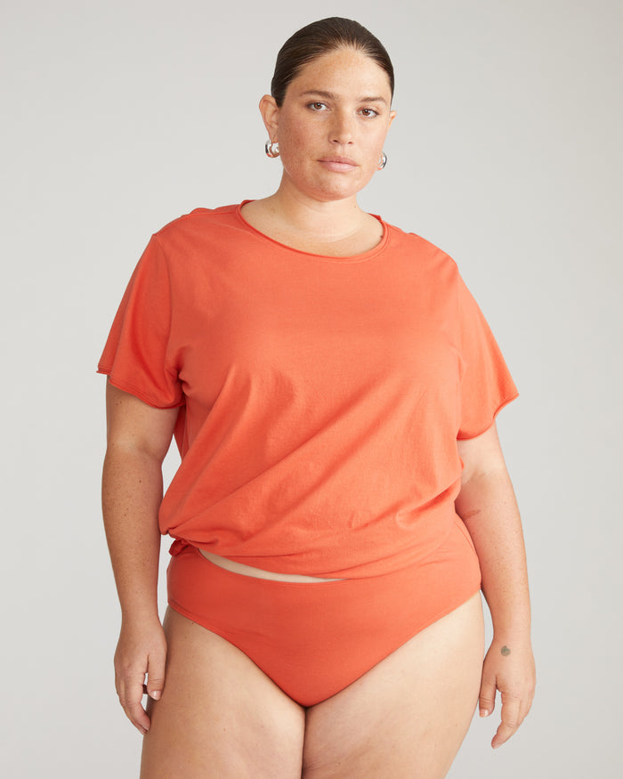 Pima Cotton Mid Rise Bikini - Sweet Berry | Plus Size & Straight Size Women's Fashion | Universal Standard