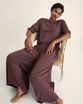 Pina Long Sleeve Lounge Tee - Cassis | Plus Size & Straight Size Women's Fashion | Universal Standard