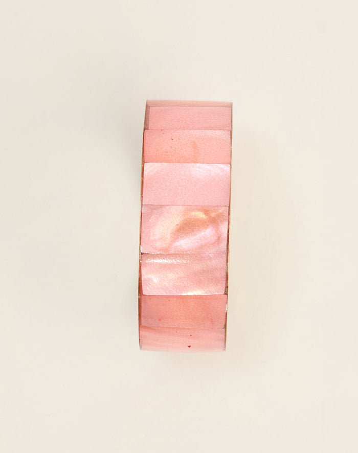 Image of Pink Resin and Brass Bracelet
