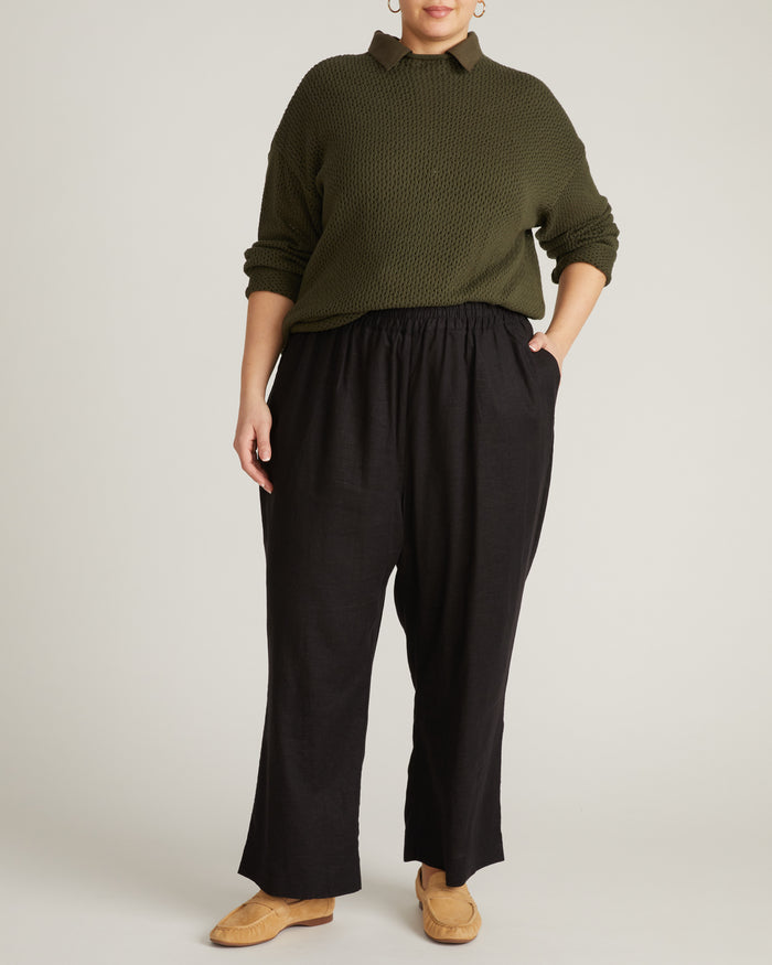 Positano Pointelle Mock Neck Sweater - Camo | Plus Size & Straight Size Women's Fashion | Universal Standard