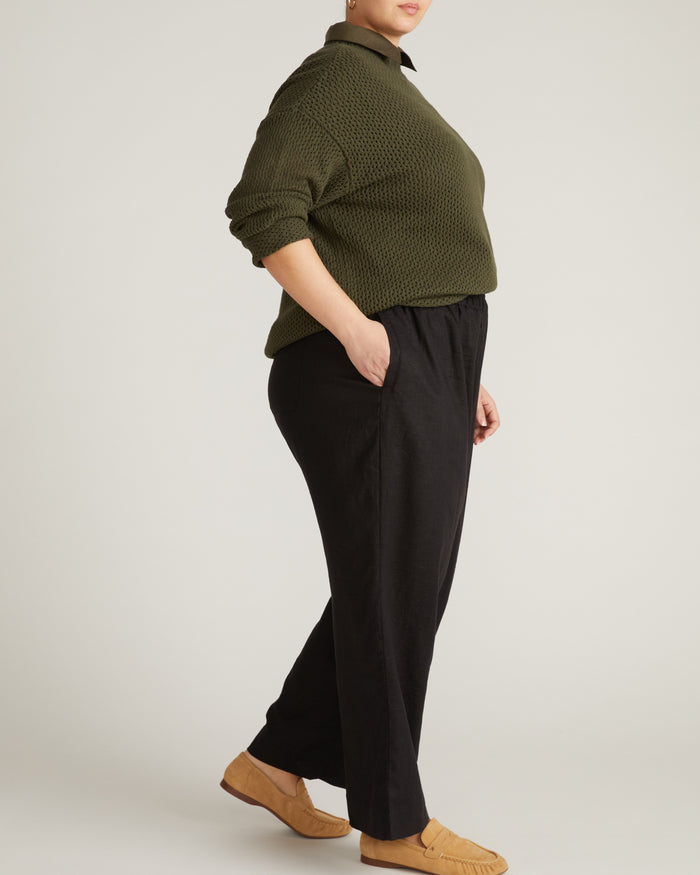 Positano Pointelle Mock Neck Sweater - Camo | Plus Size & Straight Size Women's Fashion | Universal Standard