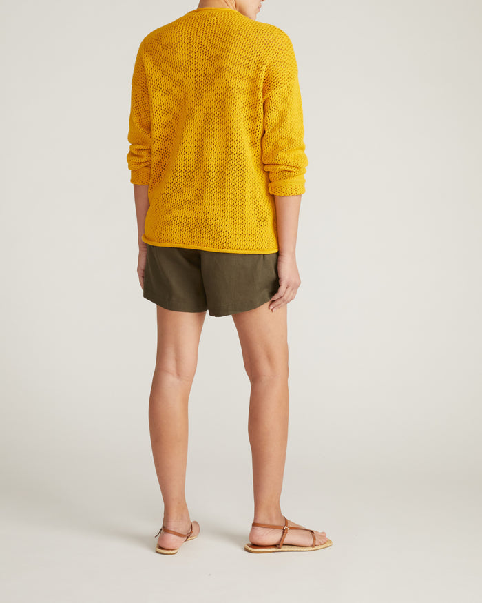 Positano Pointelle Mock Neck Sweater - Goldenrod | Plus Size & Straight Size Women's Fashion | Universal Standard