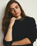 Positano Pointelle Mock Neck Sweater - Navy | Plus Size & Straight Size Women's Fashion | Universal Standard