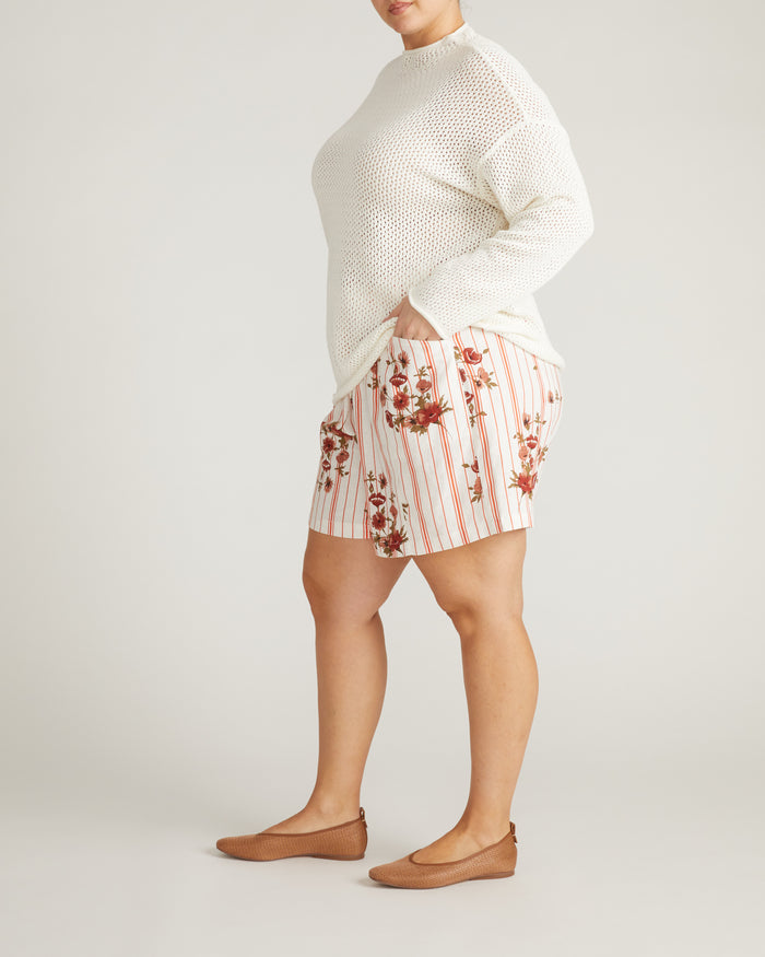 Positano Pointelle Mock Neck Sweater - White | Plus Size & Straight Size Women's Fashion | Universal Standard