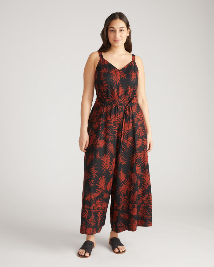 Promenade Linen Blend Jumpsuit - Bohem Print | Plus Size & Straight Size Women's Fashion | Universal Standard
