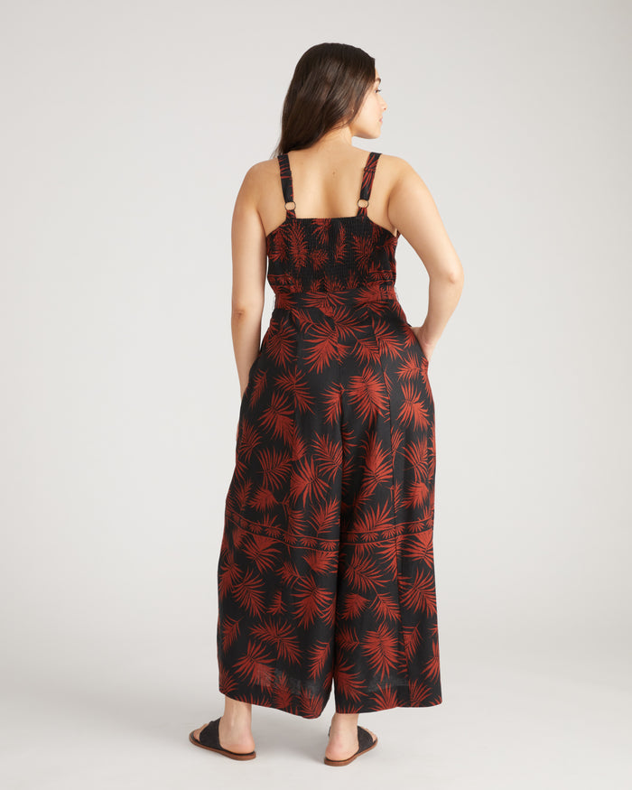 Promenade Linen Blend Jumpsuit - Bohem Print | Plus Size & Straight Size Women's Fashion | Universal Standard
