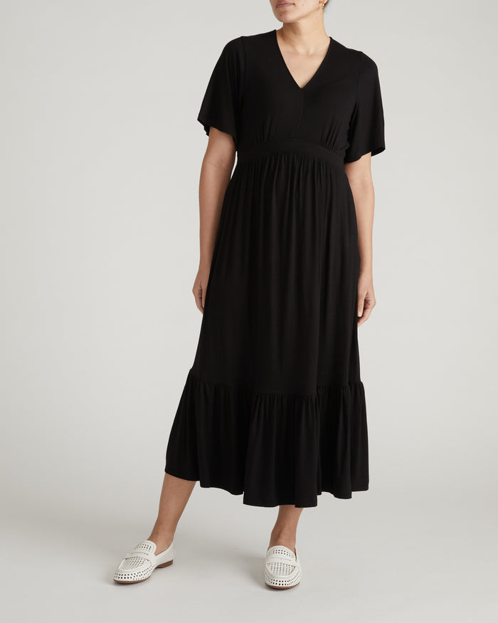 Ravello Liquid Jersey Dress - Black | Plus Size & Straight Size Women's Fashion | Universal Standard