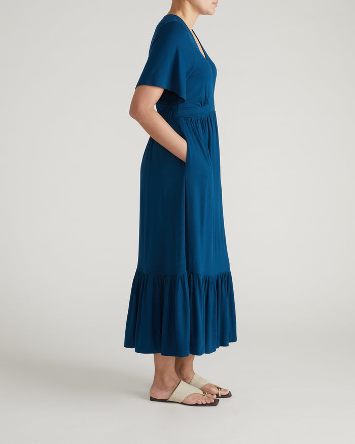 Ravello Liquid Jersey Dress - Blue Teal | Plus Size & Straight Size Women's Fashion | Universal Standard