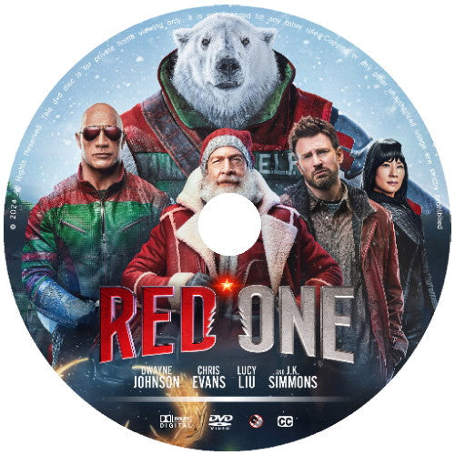 RED ONE DVD MOVIE 2024 Dwayne Johnson, Chris Evans