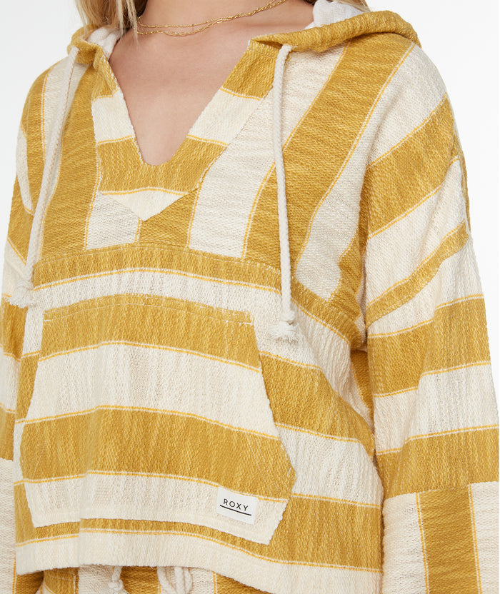 Rich Coast Striped Poncho - Amber Gold Jungle Beach Stripe - Roxy
