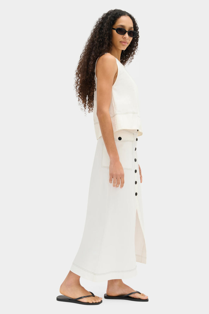 Robin Button Maxi Skirt