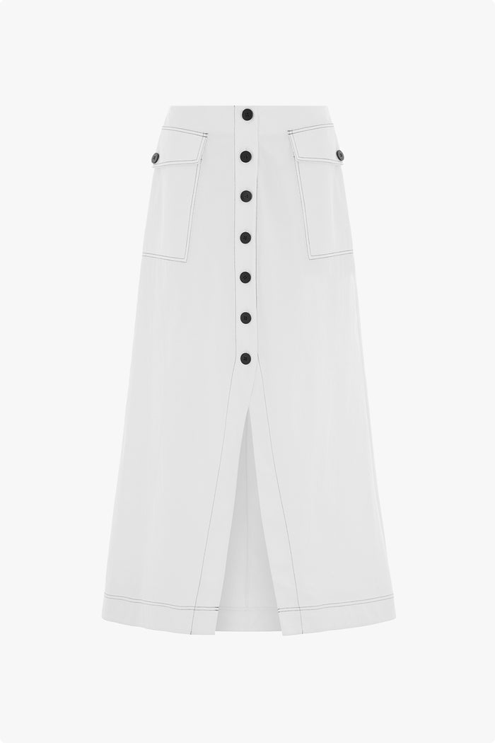Robin Button Maxi Skirt