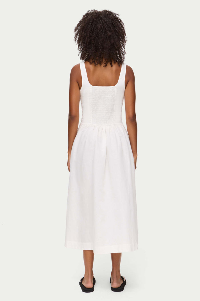 Rosia Drop Waist Linen Dress