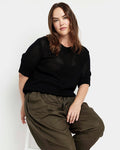 Rosie Pointelle Sweater Top - Black | Plus Size & Straight Size Women's Fashion | Universal Standard