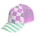 Roxy Girls Honey Coconut Trucker - Floral Check Bodacious - Roxy
