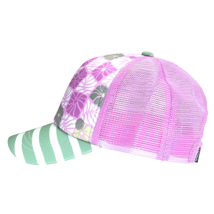 Roxy Girls Honey Coconut Trucker - Floral Check Bodacious - Roxy