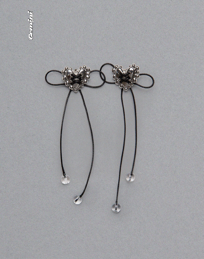 Image of Sadie Bow Earrings in Silver