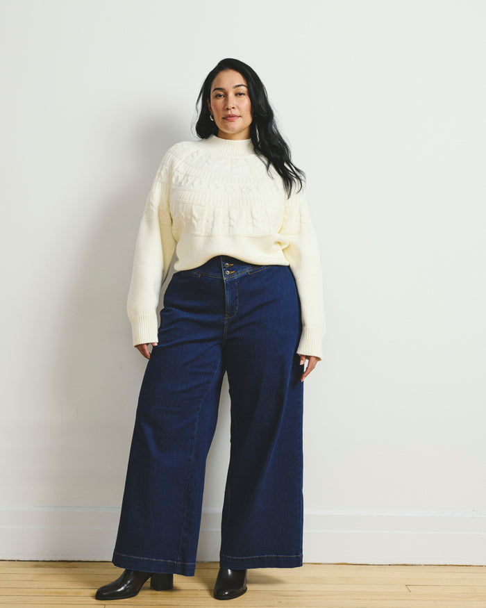 Safiya Cable Knit Sweater - Cream | Plus Size & Straight Size Women's Fashion | Universal Standard