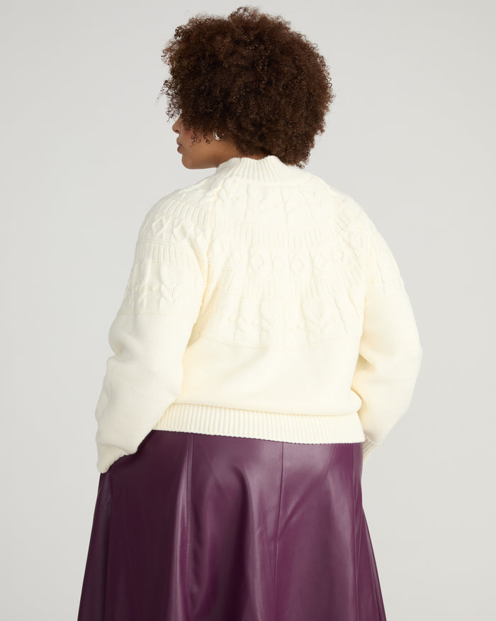 Safiya Cable Knit Sweater - Cream | Plus Size & Straight Size Women's Fashion | Universal Standard