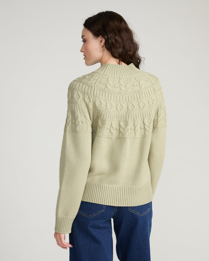 Safiya Cable Knit Sweater - Whisper of Sage | Plus Size & Straight Size Women's Fashion | Universal Standard