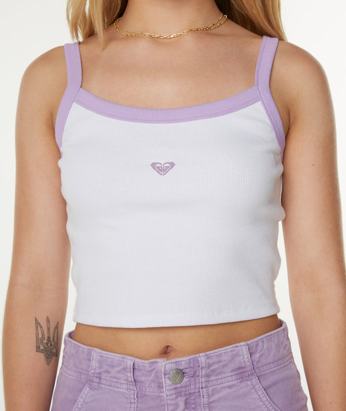 Sand Bar Tank - Lilac Breeze Heart Embroidery - Roxy