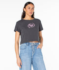 Saturn Classic Cropped Boxy Tee - Phantom - Roxy