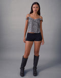 Image of Savira Top in Chiffon Sequin Grey